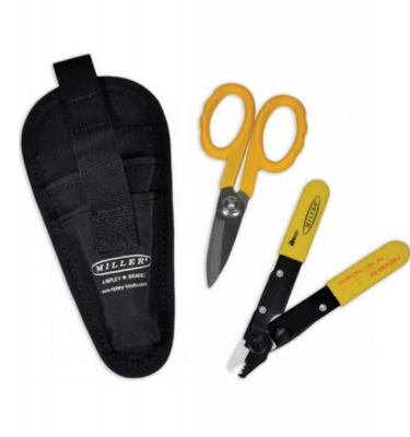 RIPLEY Stripper & Shears Kit: Fiber Stripper (FO103-T-250-J) & Kevlar Shears (KS-1) in Nylon belt pouch